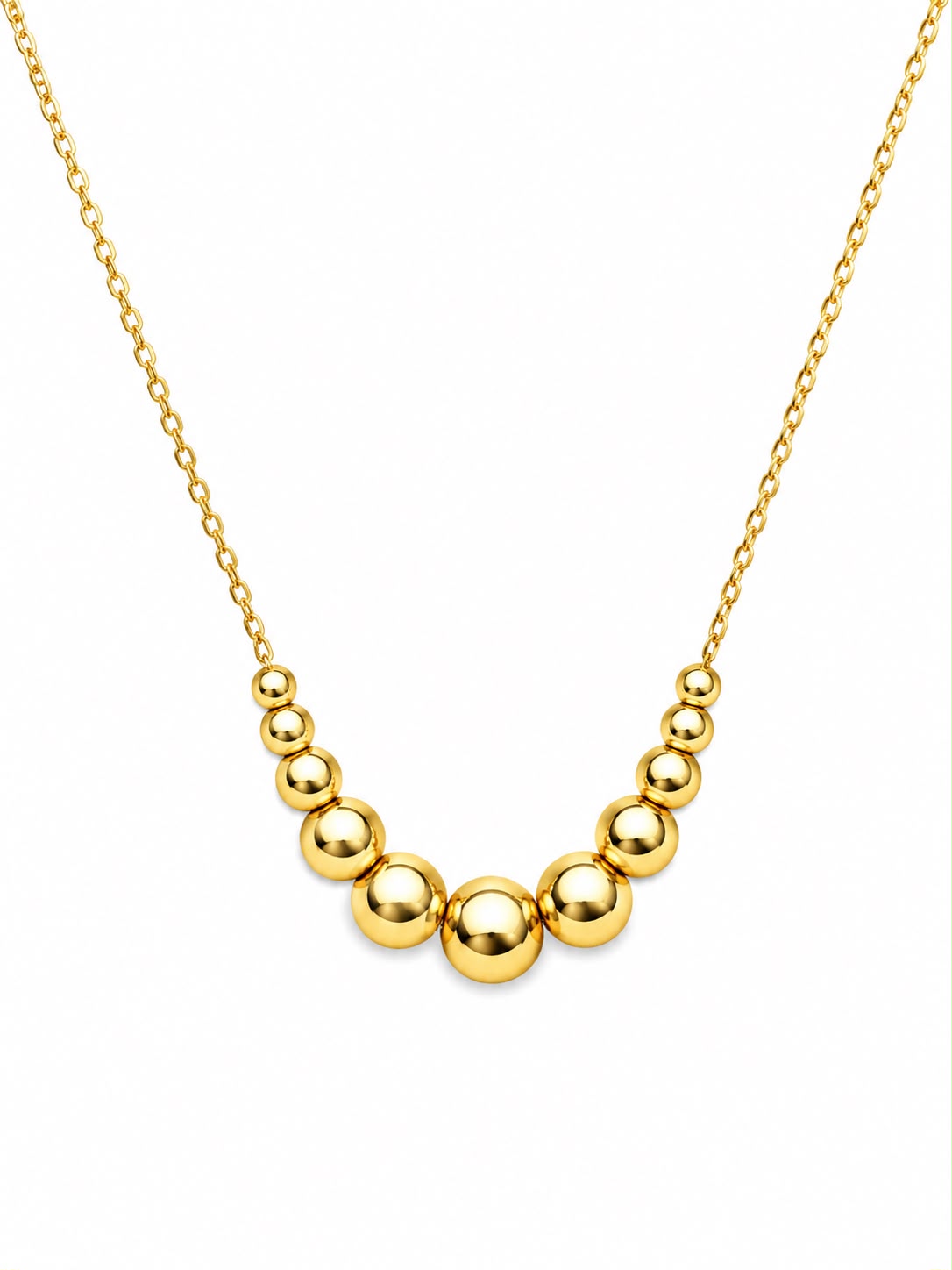 Golden Bead Bar Necklace