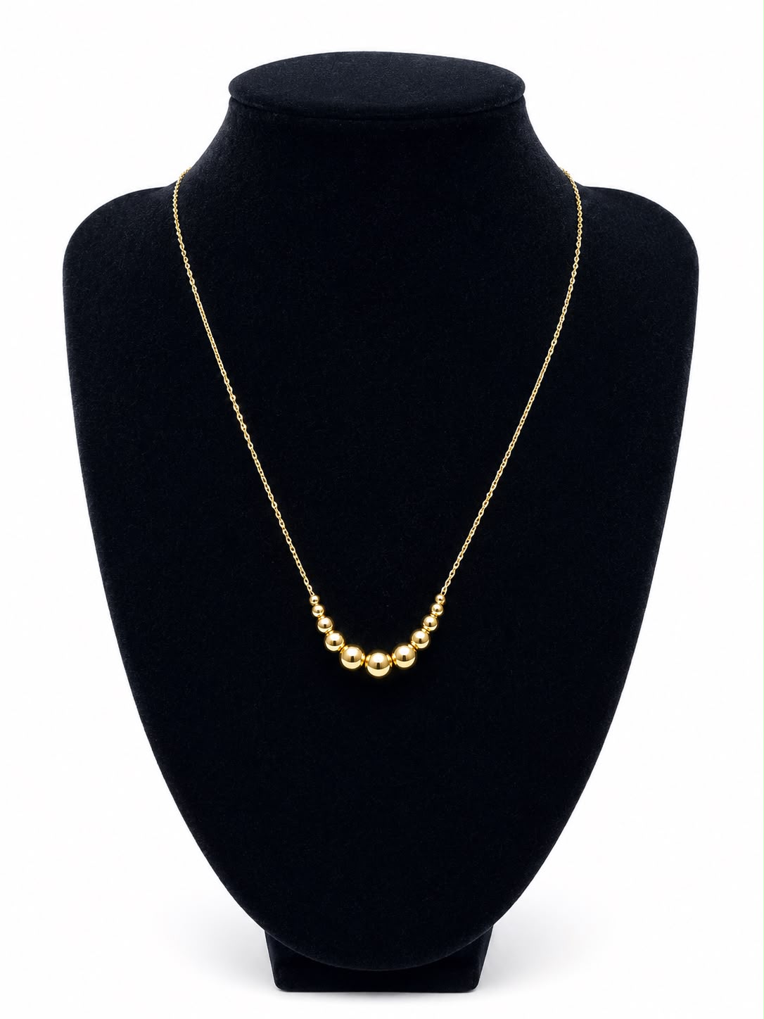 Golden Bead Bar Necklace